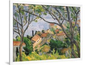 View of L'Estaque Through the Trees, 1879-Paul C?zanne-Framed Giclee Print