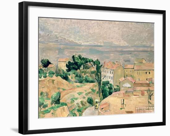 View of L'Estaque-Paul Cézanne-Framed Giclee Print