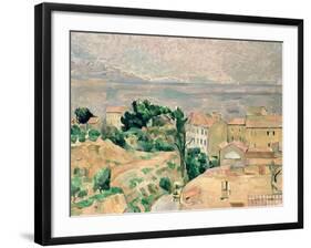 View of L'Estaque-Paul Cézanne-Framed Giclee Print