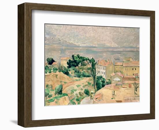 View of L'Estaque-Paul Cézanne-Framed Premium Giclee Print