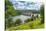 View of Ladybower Reservoir and Baslow Edge in the distance, Peak District, Derbyshire, England-Frank Fell-Stretched Canvas