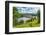 View of Ladybower Reservoir and Baslow Edge in the distance, Peak District, Derbyshire, England-Frank Fell-Framed Photographic Print