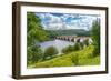 View of Ladybower Reservoir and Baslow Edge in the distance, Peak District, Derbyshire, England-Frank Fell-Framed Photographic Print