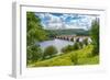 View of Ladybower Reservoir and Baslow Edge in the distance, Peak District, Derbyshire, England-Frank Fell-Framed Photographic Print