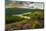 View of Ladybower Reservoir and flowering purple heather, Peak District National Park, Derbyshire-Frank Fell-Mounted Photographic Print