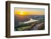 View of Ladybower Reservoir from Bamford Edge at sunset, Bamford, Peak District National Park-Frank Fell-Framed Photographic Print