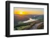 View of Ladybower Reservoir from Bamford Edge at sunset, Bamford, Peak District National Park-Frank Fell-Framed Photographic Print