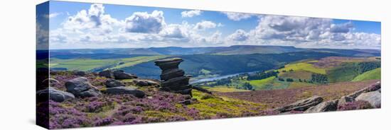 View of Ladybower Reservoir from Salt Cellar Rock Formation, Peak District National Park-Frank Fell-Stretched Canvas