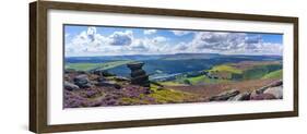 View of Ladybower Reservoir from Salt Cellar Rock Formation, Peak District National Park-Frank Fell-Framed Photographic Print