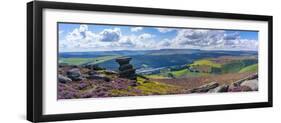 View of Ladybower Reservoir from Salt Cellar Rock Formation, Peak District National Park-Frank Fell-Framed Photographic Print