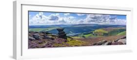 View of Ladybower Reservoir from Salt Cellar Rock Formation, Peak District National Park-Frank Fell-Framed Photographic Print