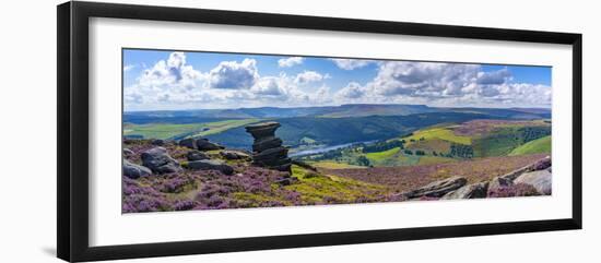 View of Ladybower Reservoir from Salt Cellar Rock Formation, Peak District National Park-Frank Fell-Framed Premium Photographic Print