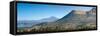 View of Lago del San Pablo and Imbabura volcano from terrace Sacha Ji, Imbabura Province, Ecuador-null-Framed Stretched Canvas