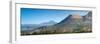 View of Lago del San Pablo and Imbabura volcano from terrace Sacha Ji, Imbabura Province, Ecuador-null-Framed Photographic Print