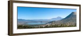 View of Lago del San Pablo and Imbabura volcano from terrace Sacha Ji, Imbabura Province, Ecuador-null-Framed Photographic Print