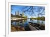 View of Laguna de los Coipos and High Rise Buildings in Puerto Madero, City of Buenos Aires, Buenos-Karol Kozlowski-Framed Photographic Print