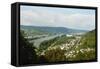 View of Lahnstein and River Rhine, Rhineland-Palatinate, Germany, Europe-Jochen Schlenker-Framed Stretched Canvas