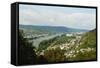 View of Lahnstein and River Rhine, Rhineland-Palatinate, Germany, Europe-Jochen Schlenker-Framed Stretched Canvas