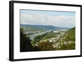 View of Lahnstein and River Rhine, Rhineland-Palatinate, Germany, Europe-Jochen Schlenker-Framed Photographic Print