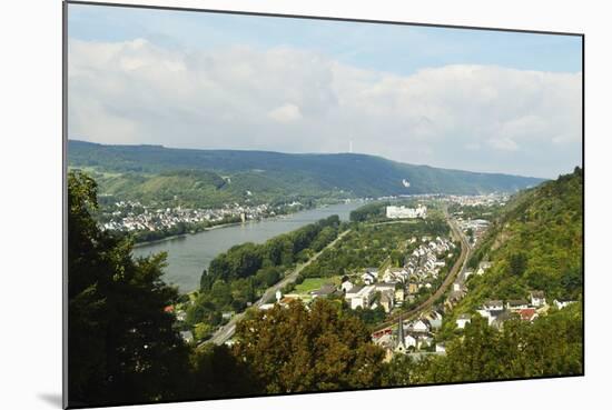 View of Lahnstein and River Rhine, Rhineland-Palatinate, Germany, Europe-Jochen Schlenker-Mounted Photographic Print