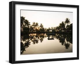 View of Lake at Sunset, Backwaters Near North Paravoor, Kerala, India, South Asia-Ben Pipe-Framed Photographic Print