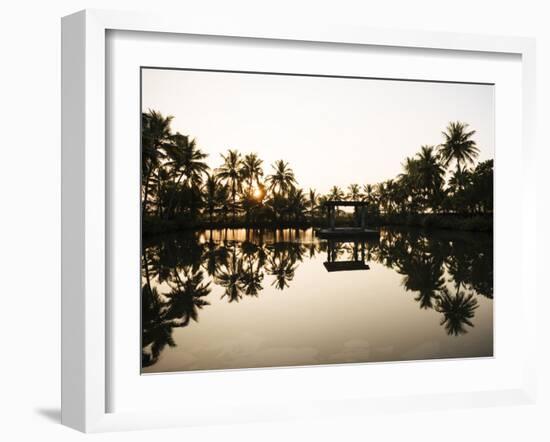 View of Lake at Sunset, Backwaters Near North Paravoor, Kerala, India, South Asia-Ben Pipe-Framed Photographic Print