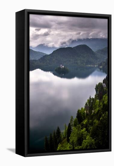 View of Lake Bled from Lake Bled Castle-Matthew Williams-Ellis-Framed Stretched Canvas