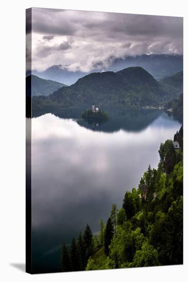 View of Lake Bled from Lake Bled Castle-Matthew Williams-Ellis-Stretched Canvas
