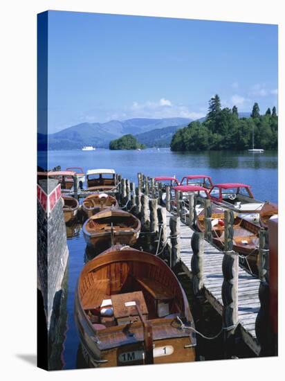 View of Lake from Boat Stages, Bowness on Windermere, Cumbria, England, United Kingdom, Europe-Hunter David-Stretched Canvas