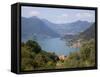 View of Lake Iseo Near Sulzano, Lombardy, Italian Lakes, Italy, Europe-Frank Fell-Framed Stretched Canvas