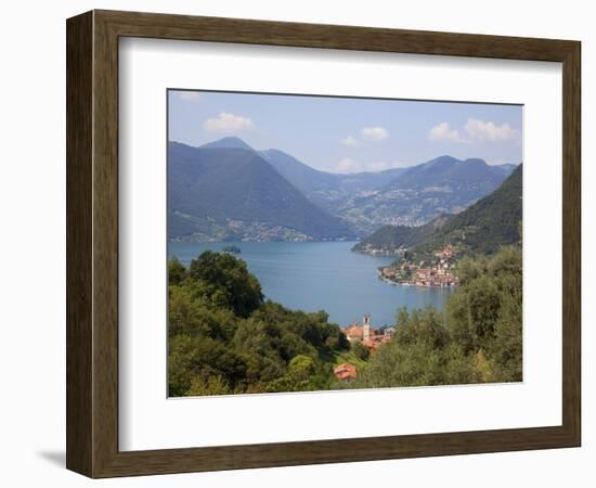 View of Lake Iseo Near Sulzano, Lombardy, Italian Lakes, Italy, Europe-Frank Fell-Framed Photographic Print