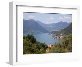 View of Lake Iseo Near Sulzano, Lombardy, Italian Lakes, Italy, Europe-Frank Fell-Framed Photographic Print