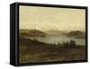 View of Lake Maggiore-Filippo Carcano-Framed Stretched Canvas