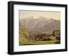 View of Lake of Hallstatt in Hutteneck Alps by Ferdinand G Waldmuller, 1838, Austria 19th Century-null-Framed Giclee Print