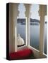 View of Lake Palace Hotel From Jagat Niiwas Palace Hotel, Udaipur, Rajasthan, India, Asia-Ian Trower-Stretched Canvas