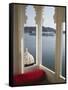 View of Lake Palace Hotel From Jagat Niiwas Palace Hotel, Udaipur, Rajasthan, India, Asia-Ian Trower-Framed Stretched Canvas