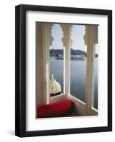 View of Lake Palace Hotel From Jagat Niiwas Palace Hotel, Udaipur, Rajasthan, India, Asia-Ian Trower-Framed Photographic Print