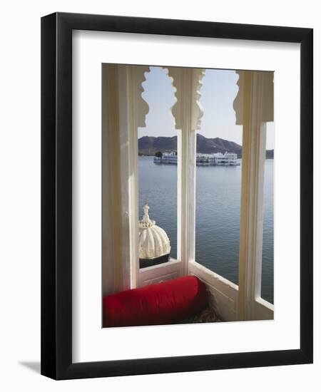 View of Lake Palace Hotel From Jagat Niiwas Palace Hotel, Udaipur, Rajasthan, India, Asia-Ian Trower-Framed Photographic Print