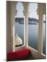 View of Lake Palace Hotel From Jagat Niiwas Palace Hotel, Udaipur, Rajasthan, India, Asia-Ian Trower-Mounted Photographic Print