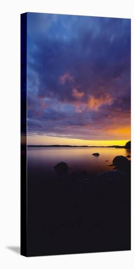 View of Lake Pielinen at sunset, Lieksa, Finland-null-Stretched Canvas