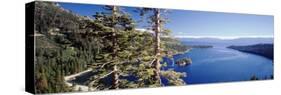 View of Lake Tahoe and Emerald Bay in Morning, California, USA-Walter Bibikow-Stretched Canvas