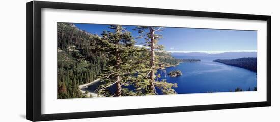 View of Lake Tahoe and Emerald Bay in Morning, California, USA-Walter Bibikow-Framed Premium Photographic Print