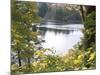 View of Lake Through Tree Branches-null-Mounted Photographic Print