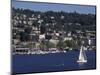 View of Lake Union and Capitol Hill Neighborhood, Seattle, Washington, USA-Connie Ricca-Mounted Photographic Print