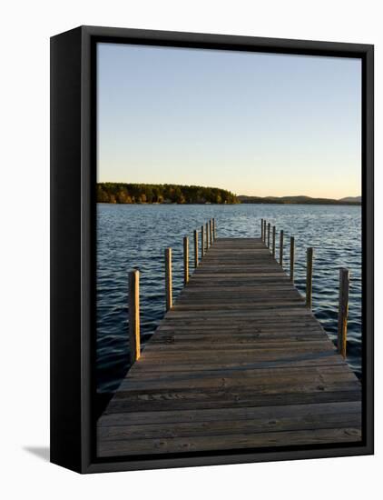 View of Lake Winnipesauke, Wolfeboro, New Hampshire, USA-Jerry & Marcy Monkman-Framed Stretched Canvas