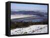 View of Lakeland Fells and Kent Estuary from Arnside Knott in Snow, Cumbria, England-Steve & Ann Toon-Framed Stretched Canvas