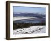 View of Lakeland Fells and Kent Estuary from Arnside Knott in Snow, Cumbria, England-Steve & Ann Toon-Framed Photographic Print