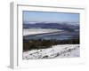 View of Lakeland Fells and Kent Estuary from Arnside Knott in Snow, Cumbria, England-Steve & Ann Toon-Framed Photographic Print