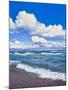 View of lakeshore against cloudy sky, Great Sand Bay, Lake Superior, Keweenaw Peninsula, Upper P...-null-Mounted Photographic Print