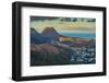 View of landscape, Volcano La Corona and Maguez at sunset, Maguez, Lanzarote, Las Palmas-Frank Fell-Framed Photographic Print